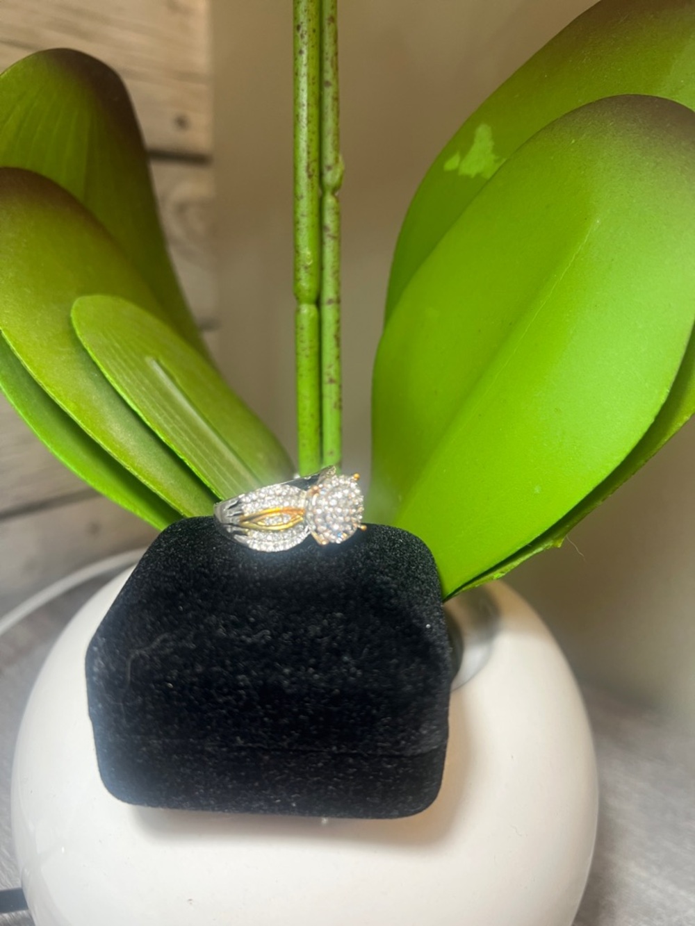 Sophicates Halo Gold Silver CZ Pave Ring